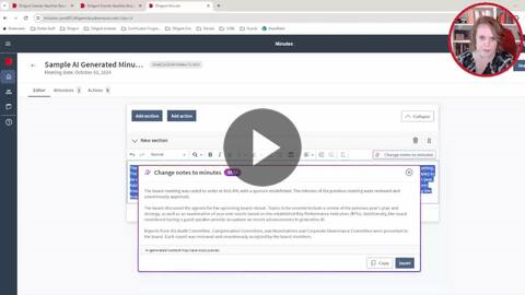 Diligent Boards' AI features for efficient board meetings